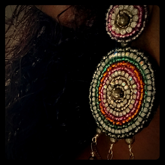 Beaded earrings (handmade) - Picture 1 of 3